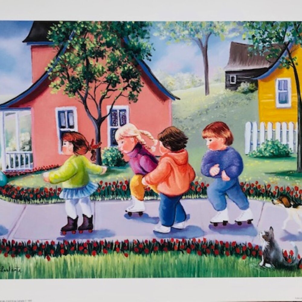 Plus vite, plus vite! by Ginette Laplante – Whimsical Signed Art Print